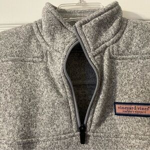 Vineyard Vines Grey Quarter-Zip Pullover
